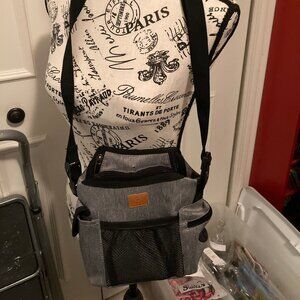 ITEM NO. 33: Dog walking bag. Adjustable. Cross-body. New. 7"W x 8"H x 7"D.